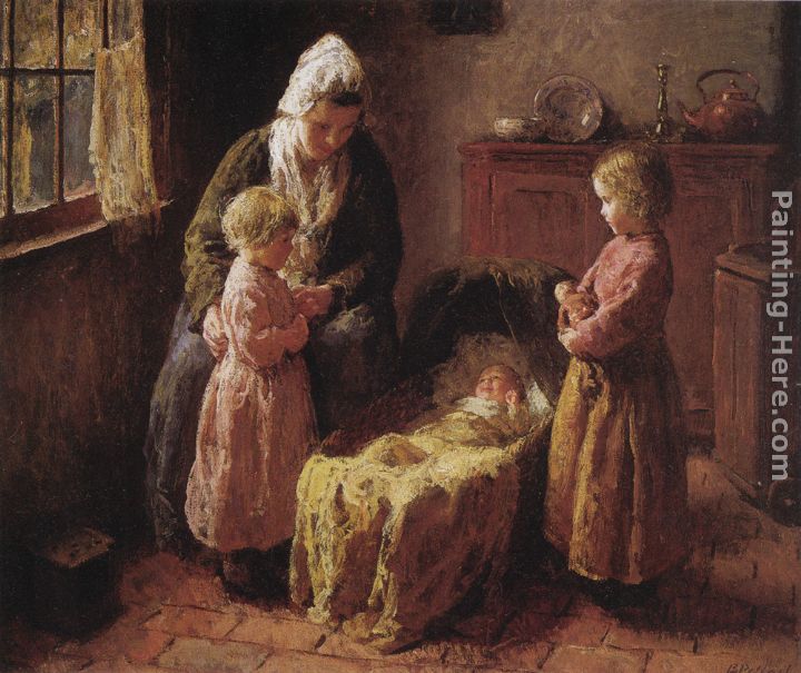 Admiring the Baby painting - Bernard Jean Corneille Pothast Admiring the Baby art painting